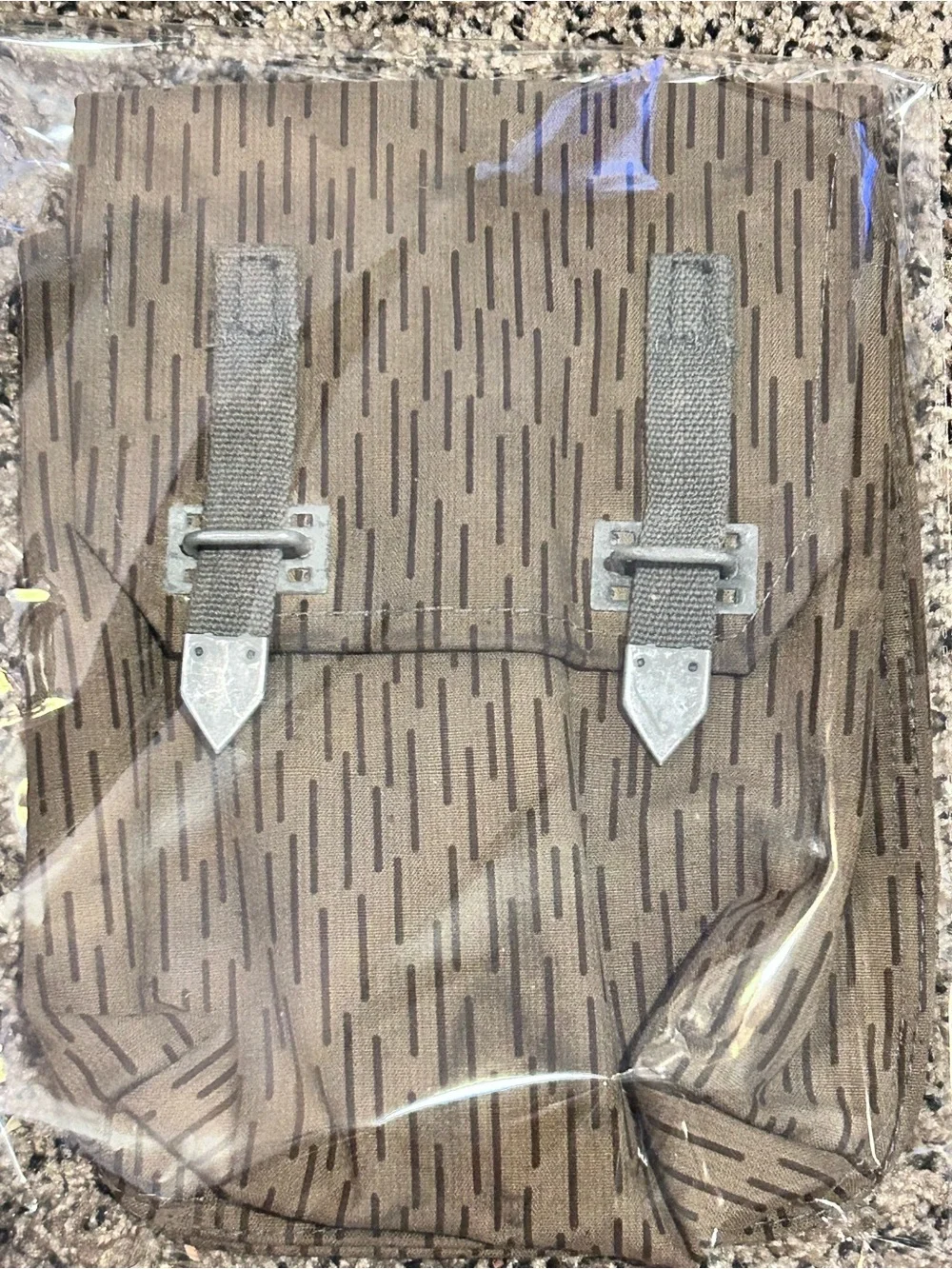 Genuine East German Army Military Rucksack Pack DDR NVA Raindrop Camo Backpack